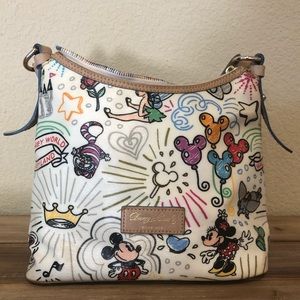 Disney Dooney and Bourke Sketch Statchel Purse